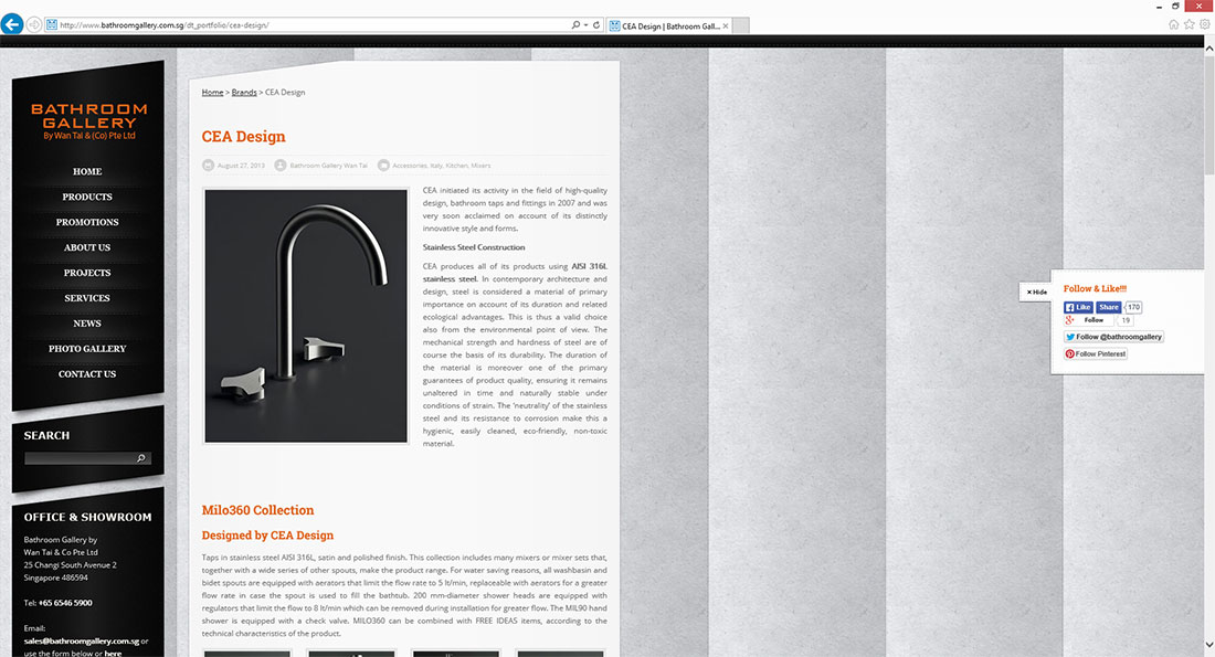 bathroom gallery web design by ratherrandom cea design product preview