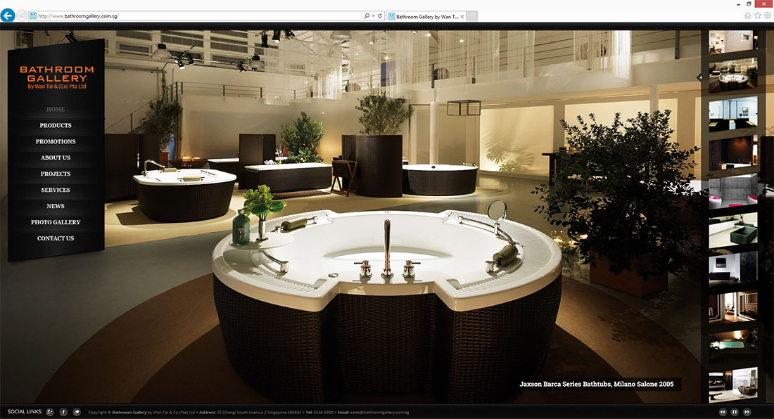 bathroom gallery web design by ratherrandom homepage preview