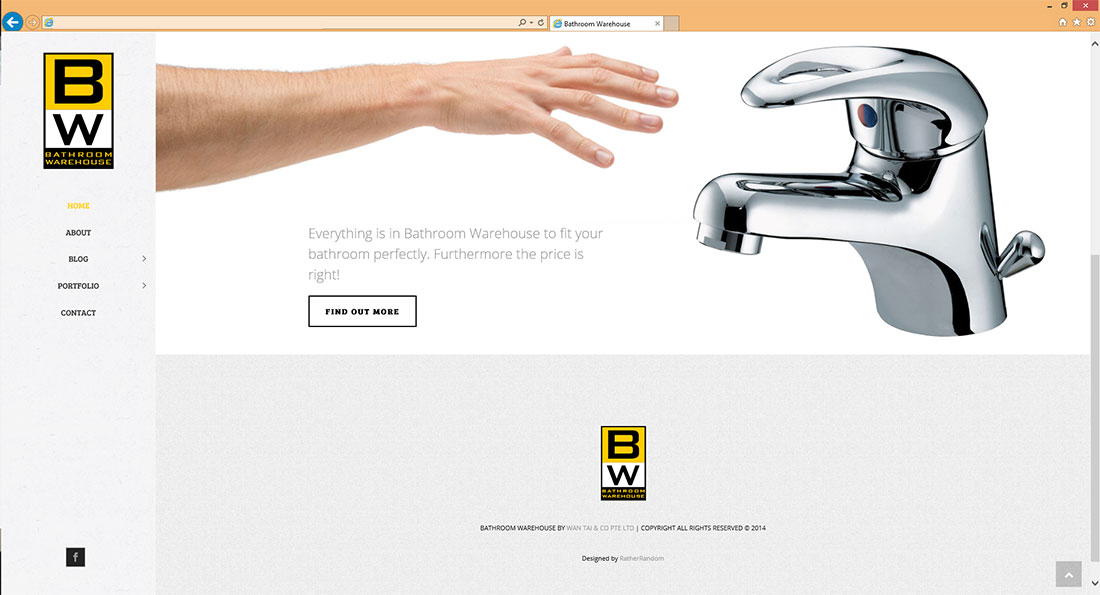 bathroom warehouse web design by ratherrandom homepage preview 2