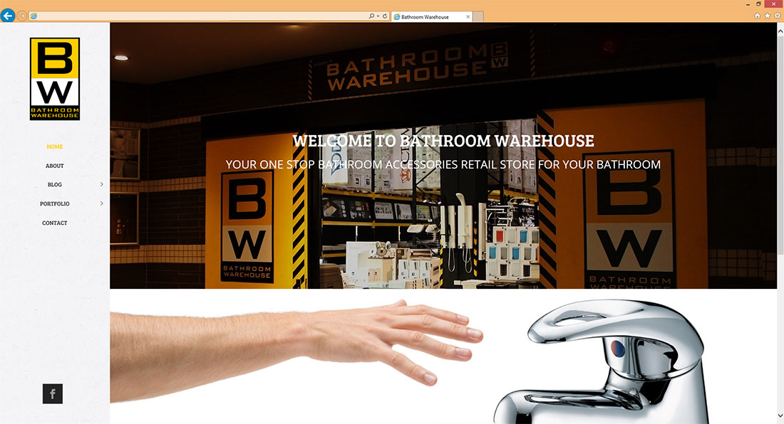 bathroom warehouse web design by ratherrandom homepage preview