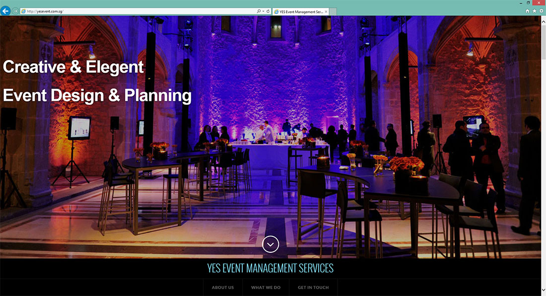 yes event management web design by ratherrandom homepage preview 2